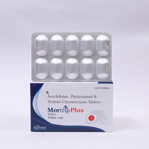 Aceclofenac Paracetamol Trypsin Chymotrypsin Tablet Manufacturer