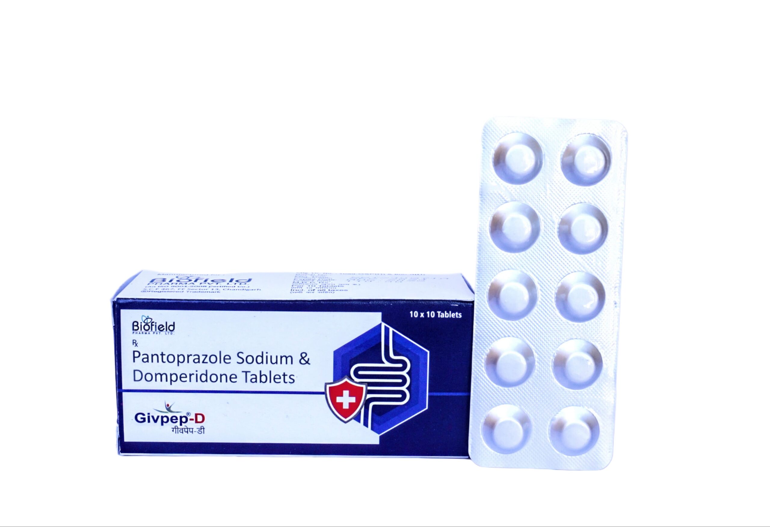 Pantoprazole 40 mg + Domperidone 10 mg Tablet