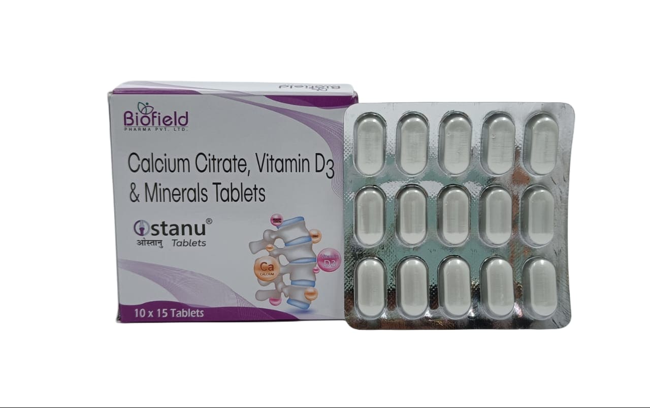 Calcium Citrate 1000 mg + Magnesium 100 mg + Vitamin D3 200 I.U. + Zinc 4 mg Tablet 